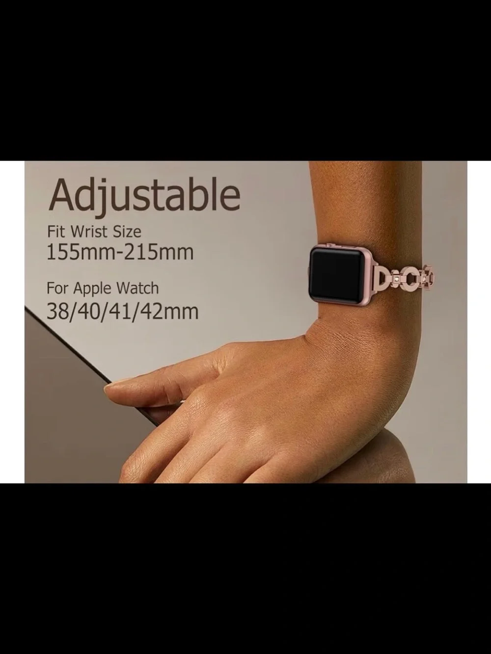 Tauri Rose Gold Bling Smartwatch Band